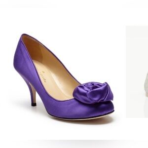 Kate Spade Vibrant Purple Heels with Floral Detail